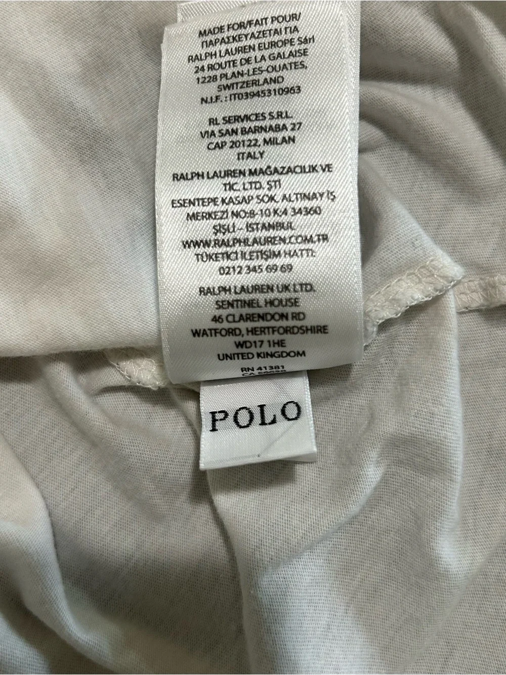 ❌❌❌ sale Authentic Polo Ralph Lauren White Logo T-Shirt – Size Small